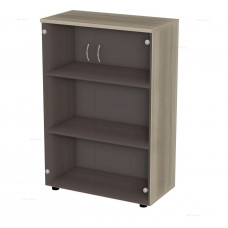 Шкаф для документов средний, тонированное стекло Р.Шс-3СТ Дуб Сонома светлая
