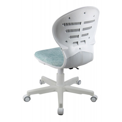 Кресло 1139 FW PL White велюр Bliss 10 голубой