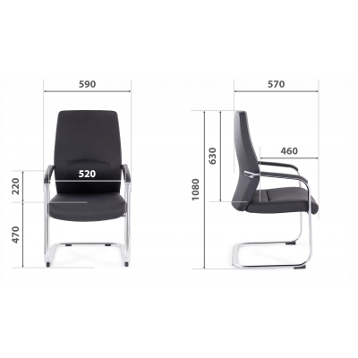 Кресло для посетителей EPIK К-400-СН 169 (черный), купить в Екатеринбурге, приобрести, большой выбор моделей