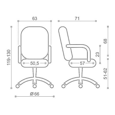 Кресло для руководителя YAPPI Tilt CHR68 SORO93, серое
