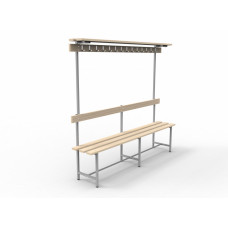 Скамья СВТ-9 (с крючками, полкой, регулируемой опорой)