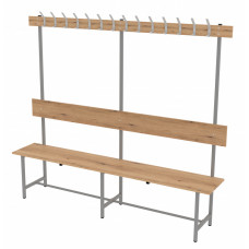 Скамья СВТ-6 ЛДСП с регулируемыми опорами (дуб вотан)