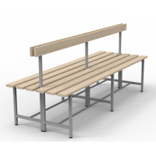 Скамья СТ-6(2) (двойная, со спинкой, с регулируемыми опорами)