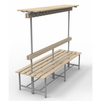 Скамья СВТ-9(2) (, двойная с крючками, полкой, регулируемой опорой)