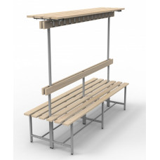 Скамья СВТ-9(2) (, двойная с крючками, полкой, регулируемой опорой)