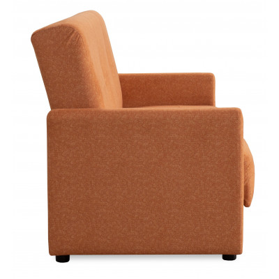 Диван КВИН БД, ткань SIMPLE 14 (оранжевый велюр)