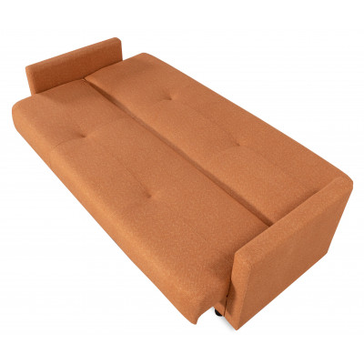 Диван КВИН БД, ткань SIMPLE 14 (оранжевый велюр)