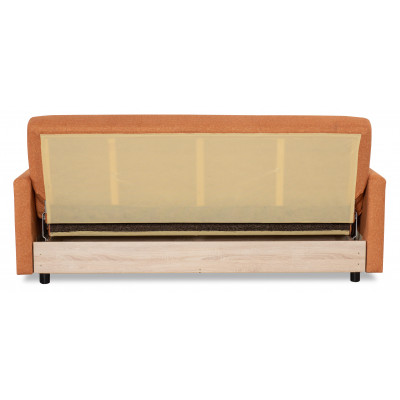 Диван КВИН БД, ткань SIMPLE 14 (оранжевый велюр)