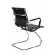 Кресло Бюрократ CH-883-LOW-V черный экокожа низк.спин. полозья металл хром