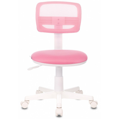 Кресло детское Бюрократ CH-W299 розовый TW-06A TW-13A сетка/ткань крестов. пластик пластик белый