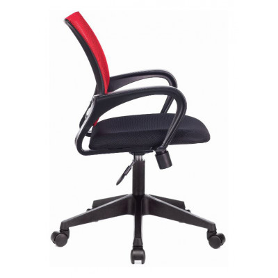 Кресло Бюрократ CH-695N красный TW-35N сиденье черный TW-11 сетка/ткань крестов. пластик