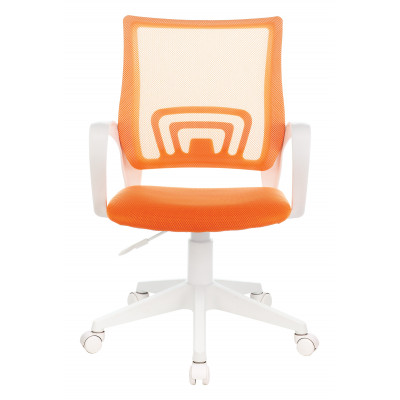 Кресло Бюрократ CH-W695NLT оранжевый TW-38-3 TW-96-1 сетка/ткань крестов. пластик пластик белый