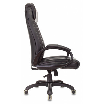 Кресло руководителя Бюрократ T-9922N черный экокожа крестов. пластик