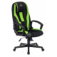 Кресло игровое Zombie 9 черный/салатовый ткань/эко.кожа крестов. пластик