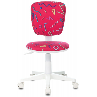 Кресло детское Бюрократ CH-W204NX малиновый Sticks 05 крестов. пластик пластик белый