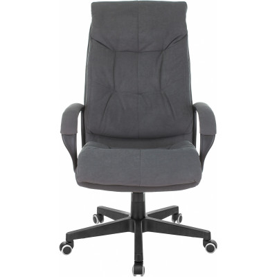 Кресло руководителя Бюрократ CH-824 Fabric серый Alfa 44 крестов. пластик