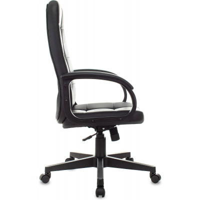 Кресло руководителя Бюрократ CH 002 черный экокожа крестов. пластик