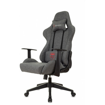 Кресло игровое Zombie Neo серый 3C1 с подголов. крестов. пластик