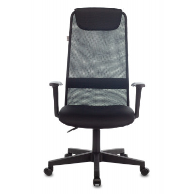 Кресло руководителя Бюрократ KB-8 черный TW-01 TW-11 сетка/ткань с подголов. крестов. пластик