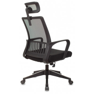 Кресло Бюрократ MC-201-H черный TW-01 TW-11 сетка/ткань с подголов. крестов. пластик