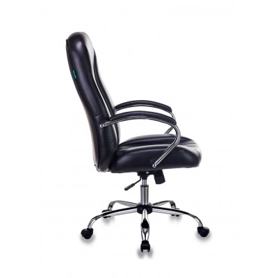 Кресло руководителя Бюрократ T-898SL черный экокожа крестов. металл хром