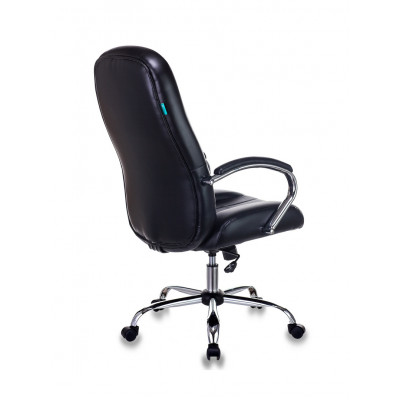 Кресло руководителя Бюрократ T-898SL черный экокожа крестов. металл хром