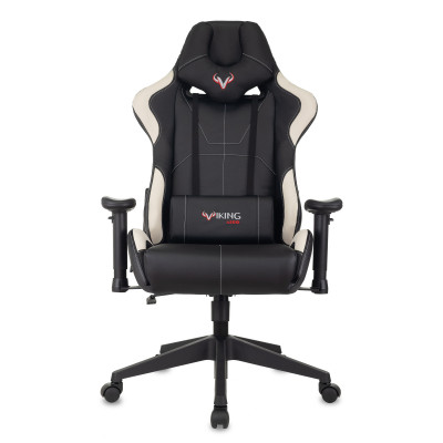 Кресло игровое Zombie VIKING 5 AERO черный/белый экокожа с подголов. крестов. пластик