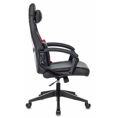 Кресло игровое Zombie Driver черный/красный экокожа с подголов. крестов. пластик