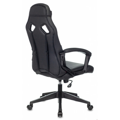 Кресло игровое Zombie Driver черный/красный экокожа с подголов. крестов. пластик