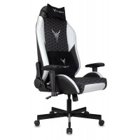 Кресло игровое Knight Neon черный/серебряный соты экокожа с подголов. крестов. металл