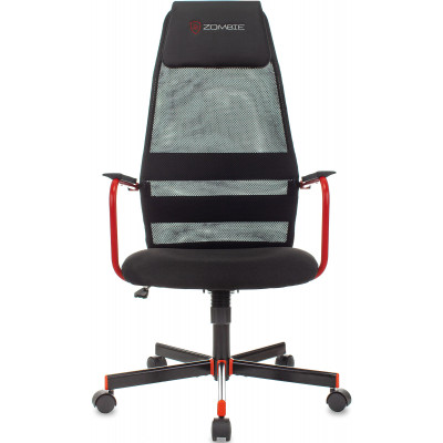 Кресло игровое Zombie One черный TW-01 3C11 сетка/ткань с подголов. крестов. металл