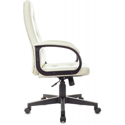 Кресло руководителя Бюрократ CH 002 слоновая кость OR-10 экокожа крестов. пластик