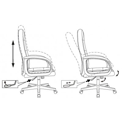 Кресло руководителя Бюрократ CH 002 слоновая кость OR-10 экокожа крестов. пластик