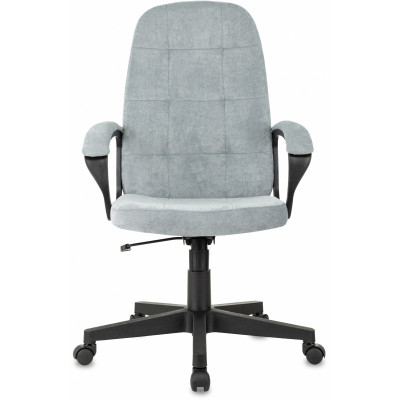 Кресло руководителя Бюрократ CH 002 Fabric серо-голубой Light-28 крестов. пластик