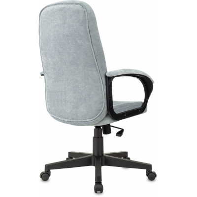 Кресло руководителя Бюрократ CH 002 Fabric серо-голубой Light-28 крестов. пластик