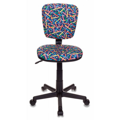 Кресло детское Бюрократ CH-204NX синий карандаши крестов. пластик