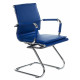 Кресло Бюрократ CH-993-Low-V синий экокожа низк.спин. полозья металл хром