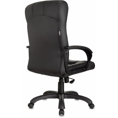 Кресло руководителя Бюрократ KB-10 черный экокожа крестов. пластик