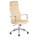 Кресло руководителя Бюрократ KB-9N/ECO бежевый экокожа с подголов. крестов. металл хром