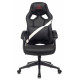 Кресло игровое Zombie Driver черный/белый экокожа с подголов. крестов. пластик