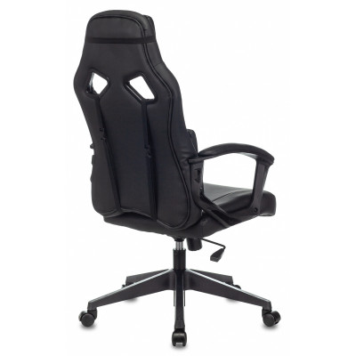 Кресло игровое Zombie Driver черный/белый экокожа с подголов. крестов. пластик