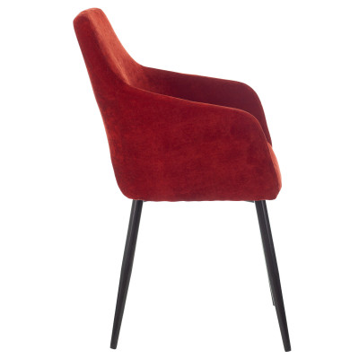 Кресло Бюрократ CH-380F бордовый Velvet 09 на ножках металл черный