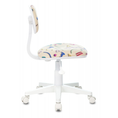 Кресло детское Бюрократ CH-W201NX песочный Sticks 02 крестов. пластик пластик белый