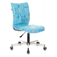 Кресло Бюрократ CH-330M голубой Sticks 06 крестов. металл хром