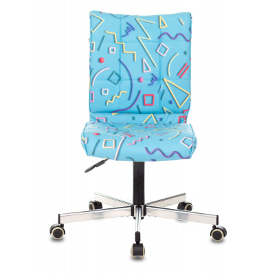 Кресло Бюрократ CH-330M голубой Sticks 06 крестов. металл хром