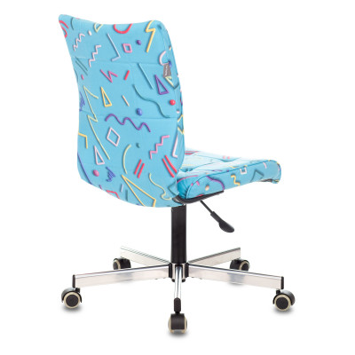 Кресло Бюрократ CH-330M голубой Sticks 06 крестов. металл хром