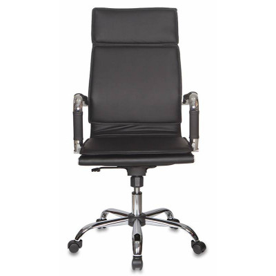 Кресло руководителя Бюрократ Ch-993 черный экокожа крестов. металл хром