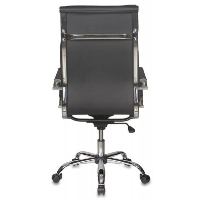 Кресло руководителя Бюрократ Ch-993 черный экокожа крестов. металл хром