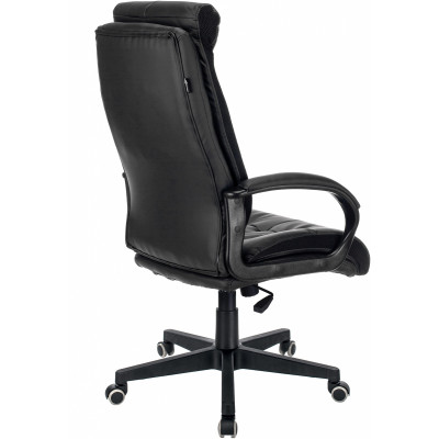 Кресло руководителя Бюрократ CH-824 черный экокожа крестов. пластик