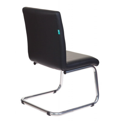 Кресло Бюрократ CH-250-V черный экокожа полозья металл серебристый